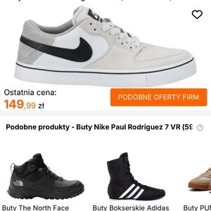 Nike Men's White and Black Sneakers